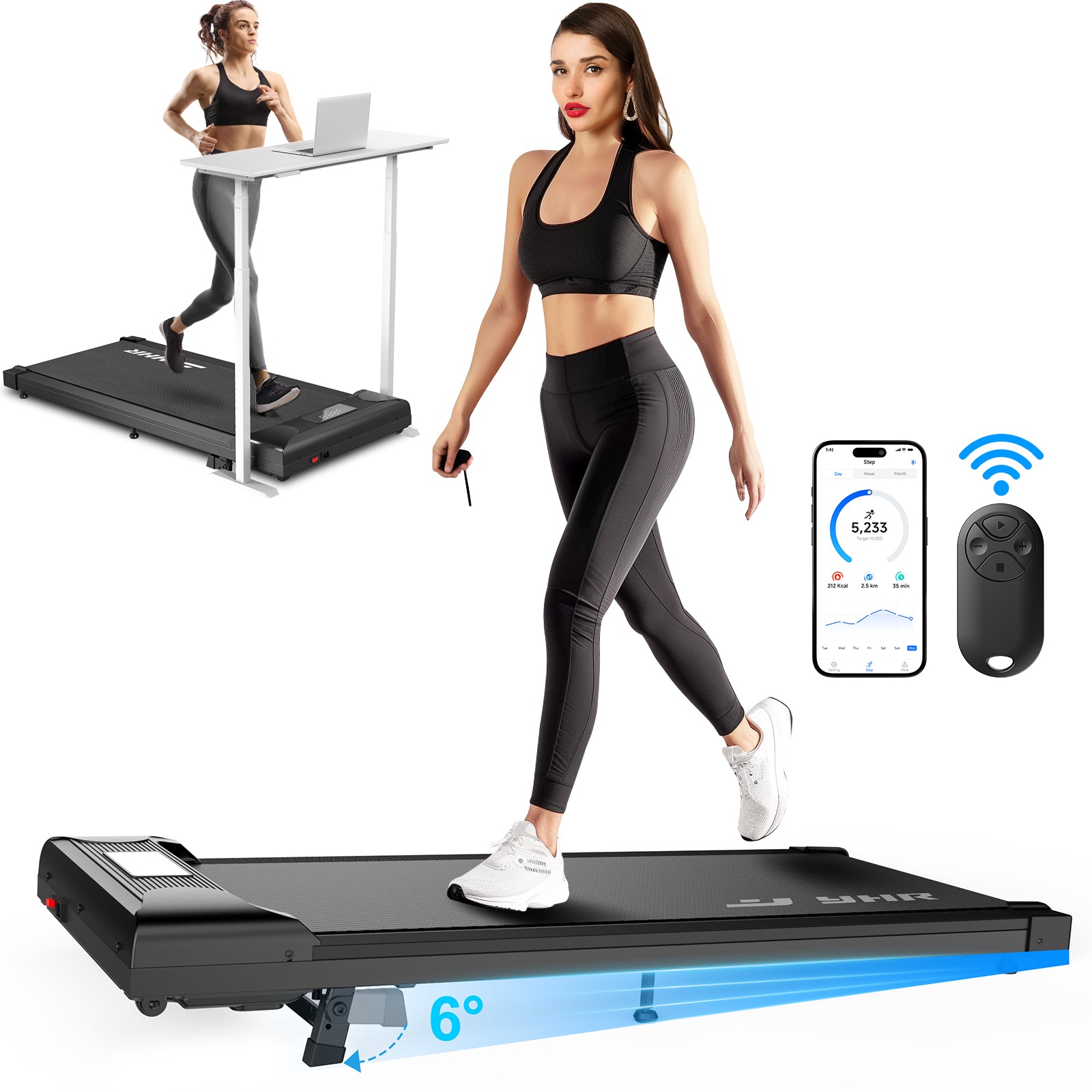 YHR Walking Pad, Under Desk Treadmill