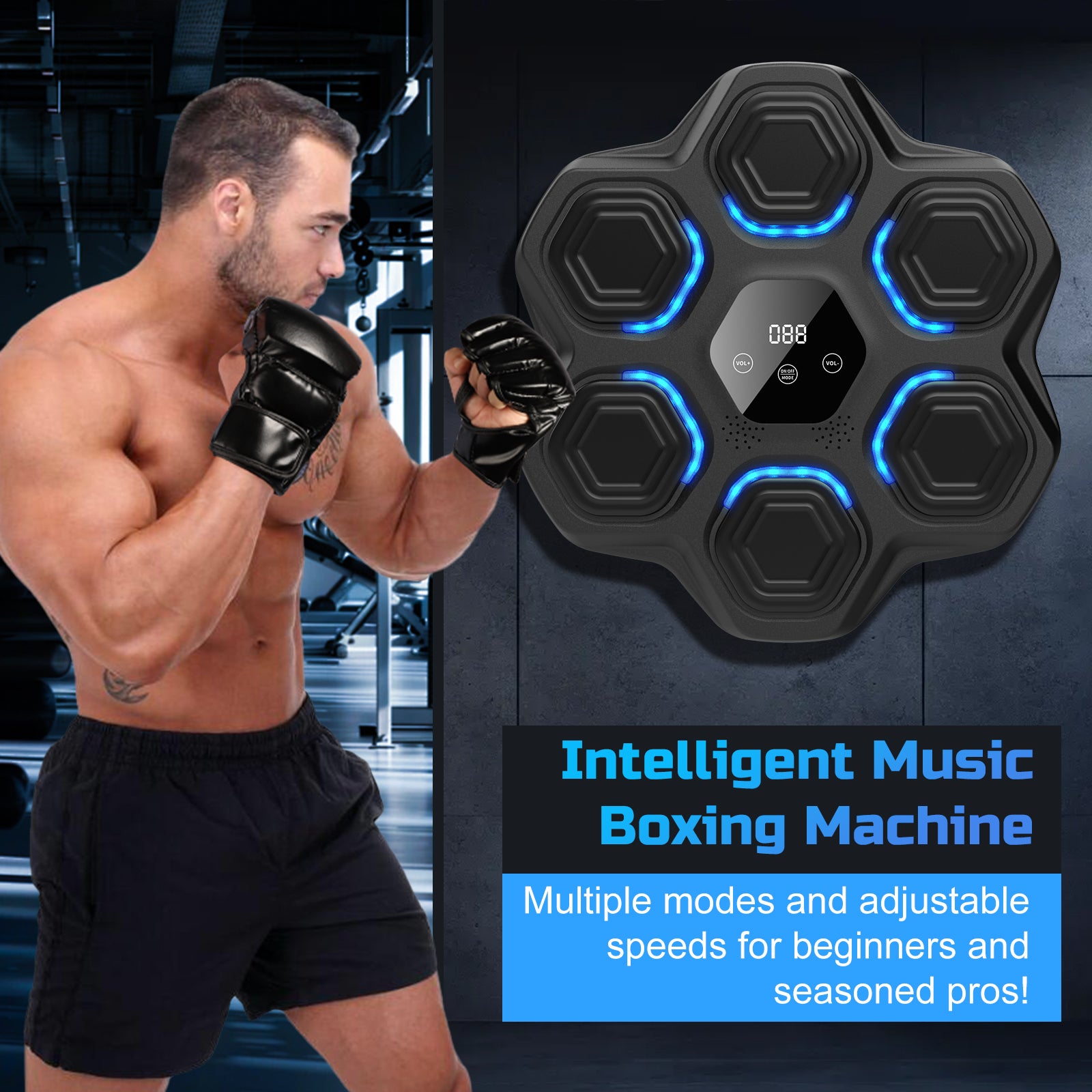 YHR Music Boxing Machine with Boxing Gloves