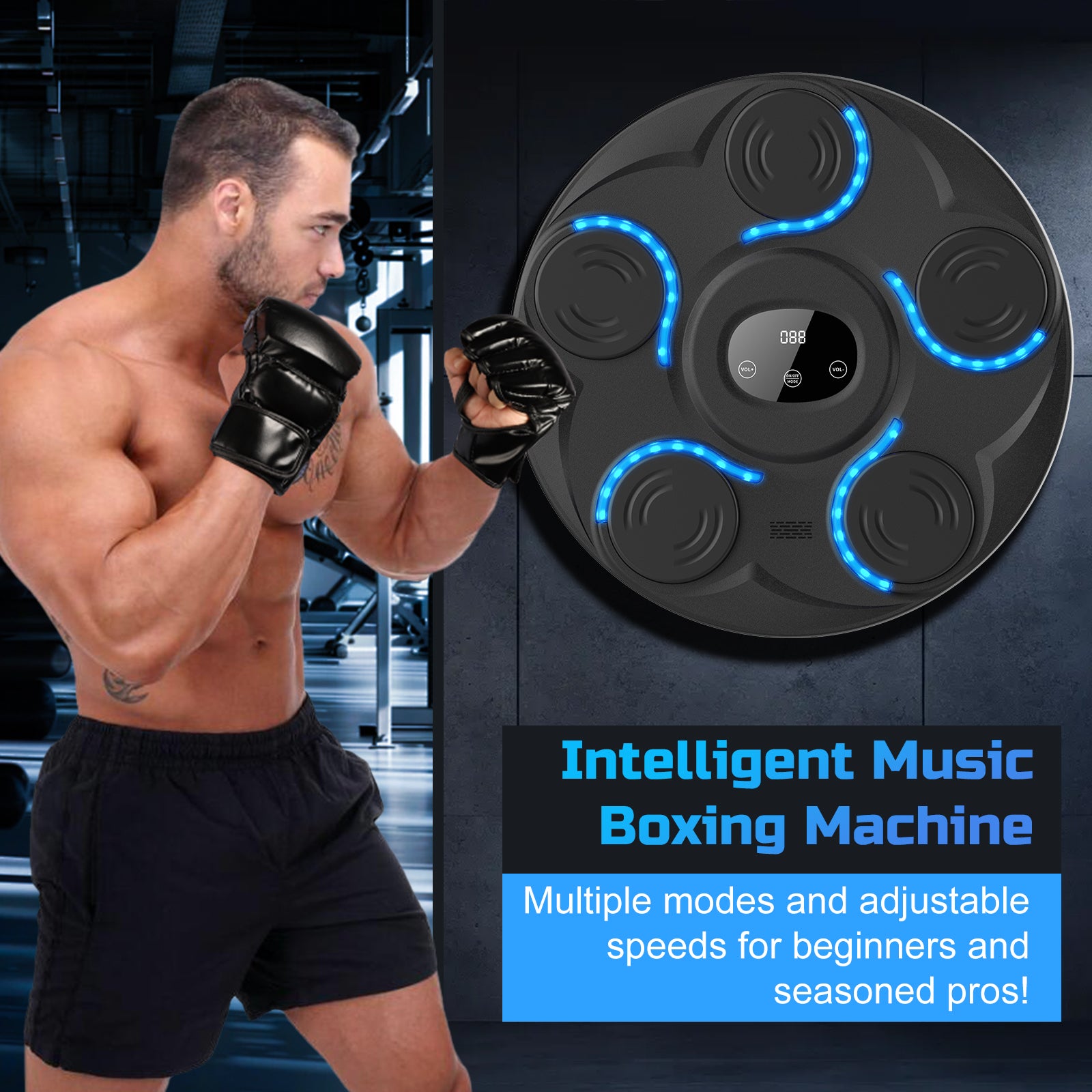 YHR Music Boxing Machine with Boxing Gloves